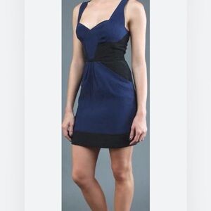 Colorblock Ottoman Corset Dress by Walter, Size 0